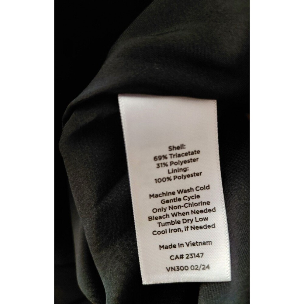 Talbots Poplin Faux Wrap Shirt Dress Long Sleeve Black Size 10 - Picture 6 of 15